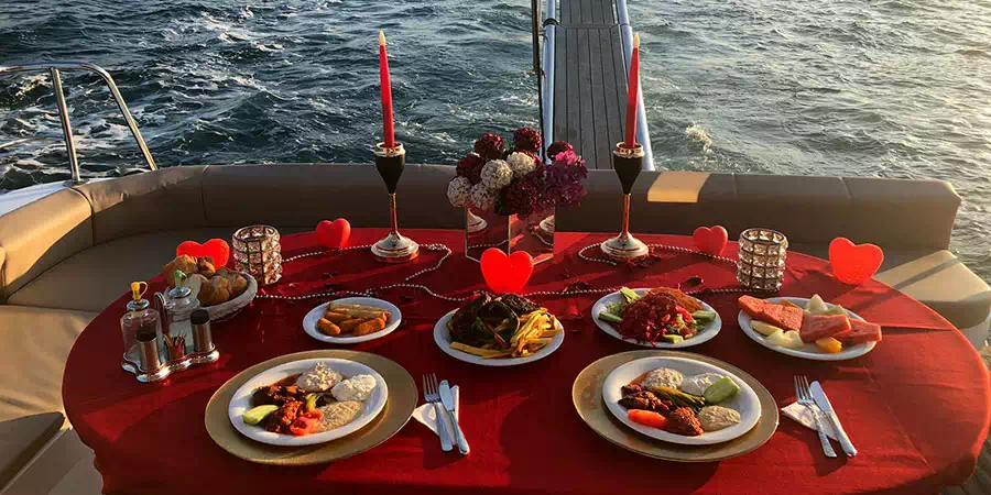 The Private Dinner Setup — The Perfect "Yes": How to Plan a Yacht Proposal in Dubai