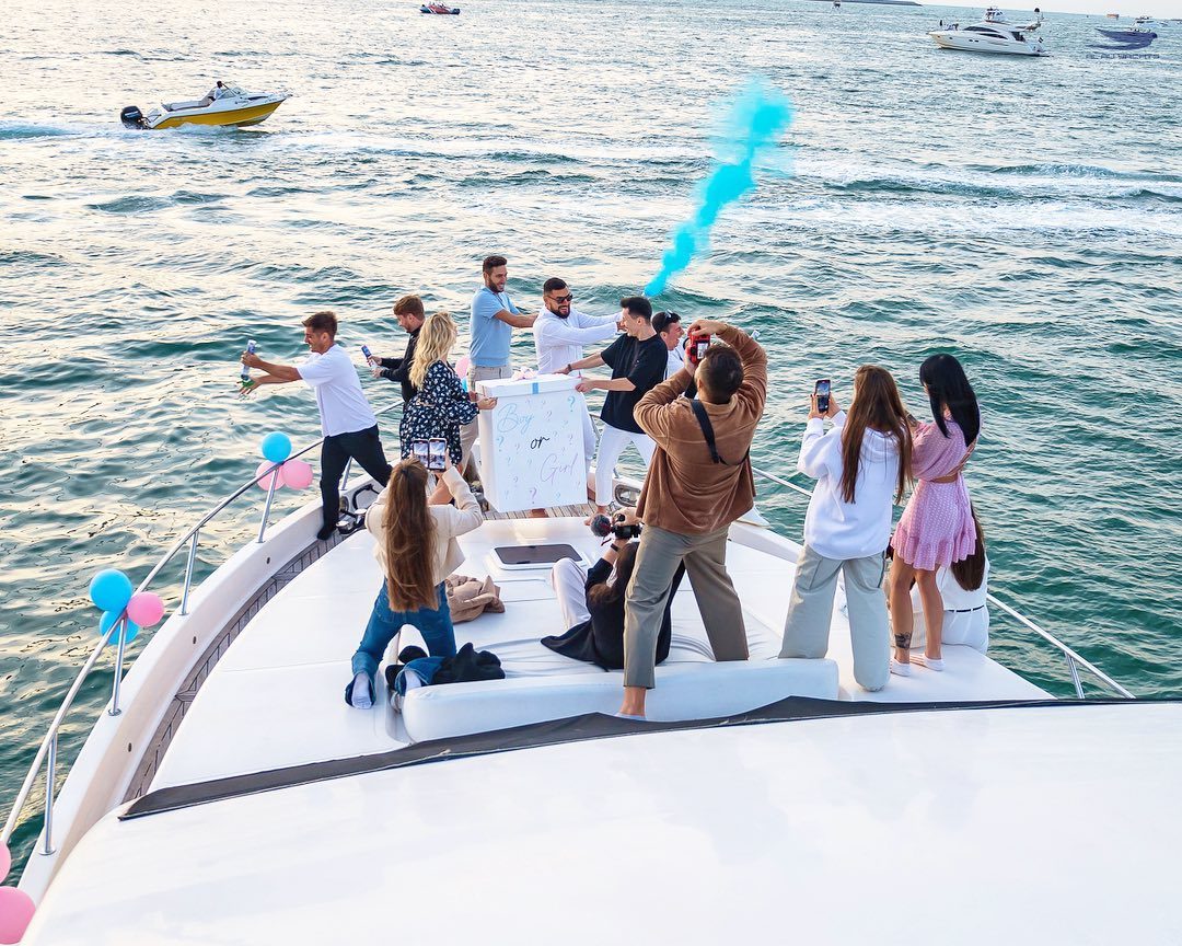 Smoke Flares on the Bow (Blue or Pink) — Top Gender Reveal Ideas in Dubai: Creative Ways to Celebrate on a Yacht